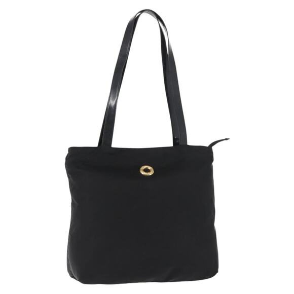 CELINE Tote Bag Nylon Enamel Black Gold - Picture 1 of 12